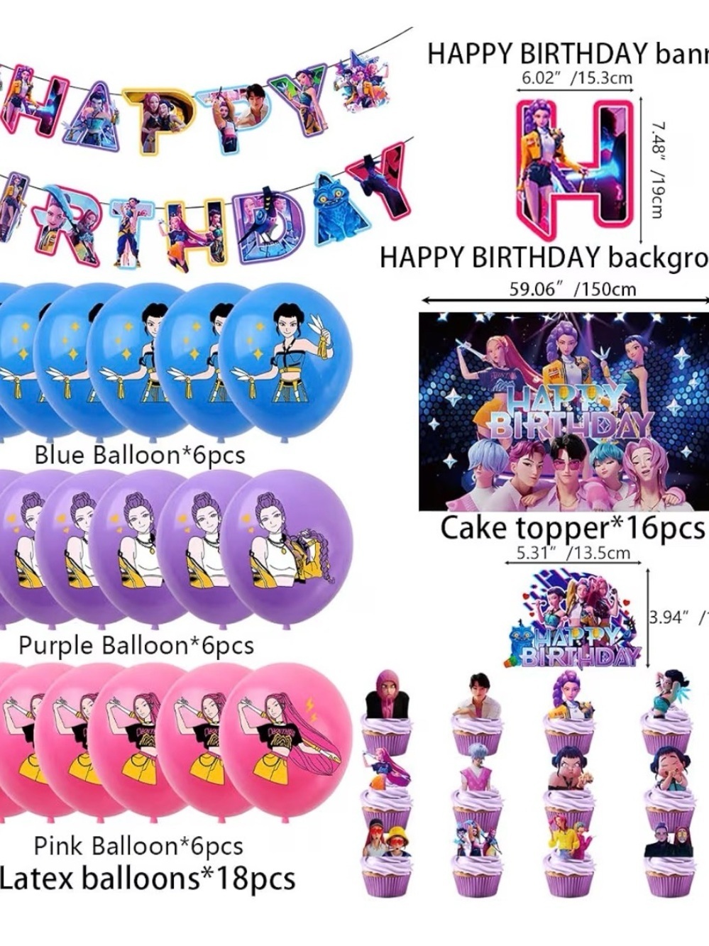 K-pop Korean Idol complete birthday party set - Picture 4 of 8